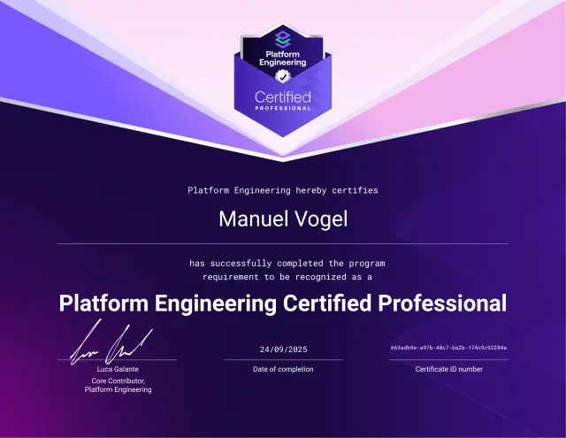 Platform Engineering Certified Professional
